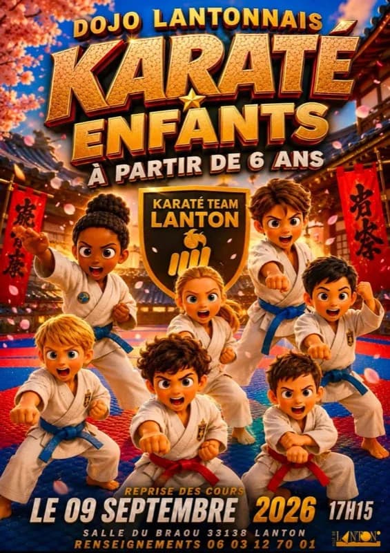 Karaté enfants : reprise le mercredi 9 septembre