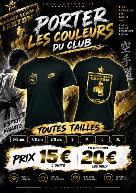 Le tee-shirt du club est disponible